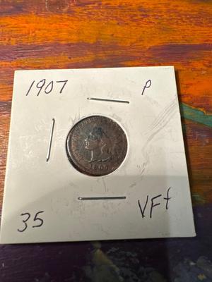 1907 P INDIAN HEAD VF*