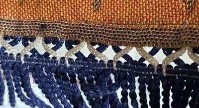 Vintage Japanese Hand-Woven Temple Scenery Throw Rug 32” x 17" in VG Never Used Condition.