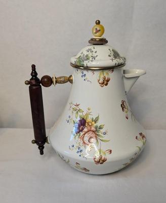Vintage Mackenzie Childs Enamel Tea Kettles