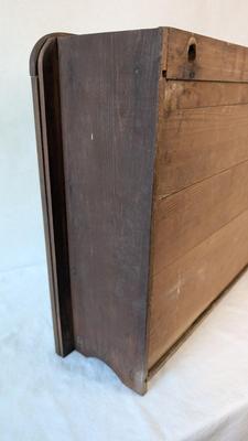 Antique Dutch Wood and Ceramic Spice Cabinet