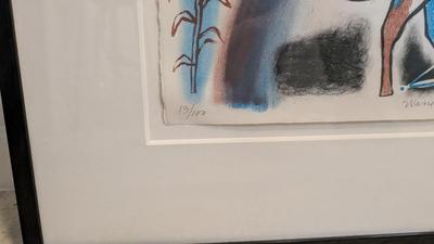 Framed Juane Quick-to-See Smith "Winds of Changes" Signed & Numbered Artwork
