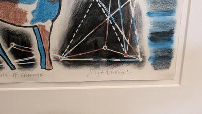 Framed Juane Quick-to-See Smith "Winds of Changes" Signed & Numbered Artwork