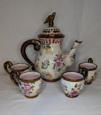 Mackenzie Childs Chelsea Luster Tea Set