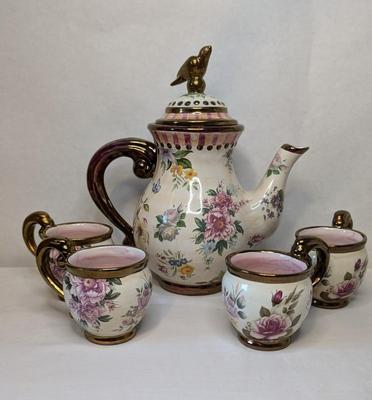 Mackenzie Childs Chelsea Luster Tea Set