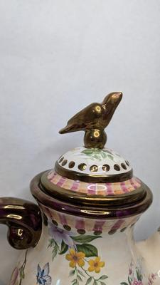 Mackenzie Childs Chelsea Luster Tea Set