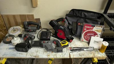 Porter Cable 5 Piece Tool Set w/ Extras