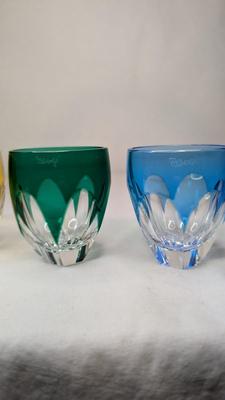 Faberge Cut Crystal Lausanne Rainbow Shot Glass Set