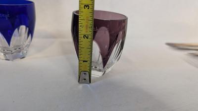 Faberge Cut Crystal Lausanne Rainbow Shot Glass Set