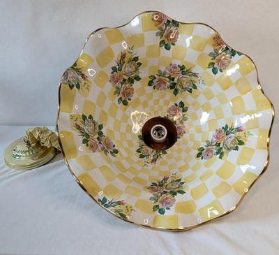 Vintage Mackenzie Childs Honeymoon Dandelion Pendant Light Fixture