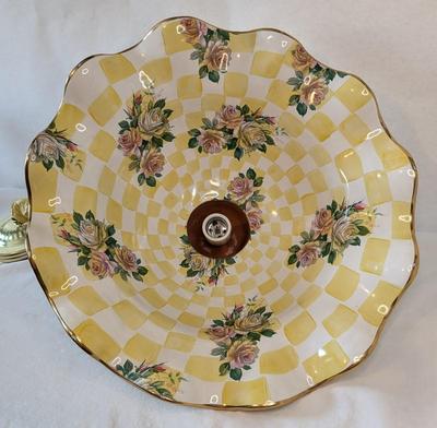 Vintage Mackenzie Childs Honeymoon Dandelion Pendant Light Fixture