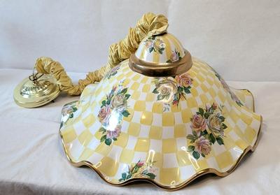 Vintage Mackenzie Childs Honeymoon Dandelion Pendant Light Fixture