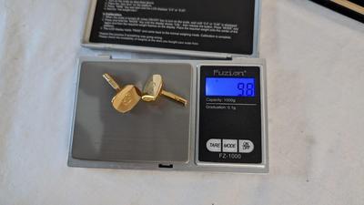 Gold Fill Cufflinks and Brass Buttons