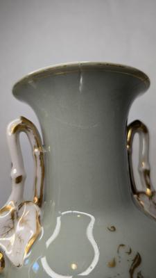 French "Courting Couples" Porcelain Vases