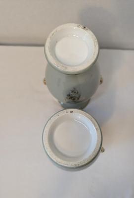French "Courting Couples" Porcelain Vases