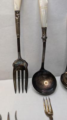 Antique Pearl Handle Serving Flatware