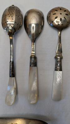 Antique Pearl Handle Serving Flatware