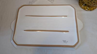 Deruta Italy Griffin Tray, Coasters, and Tray