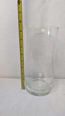 Large Apothecary Jar and Hand Blown Fluted Vases
