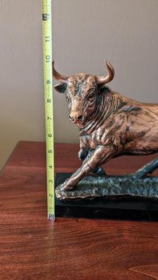 Copper Cast Spanish Bull