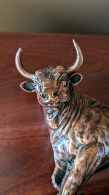 Copper Cast Spanish Bull