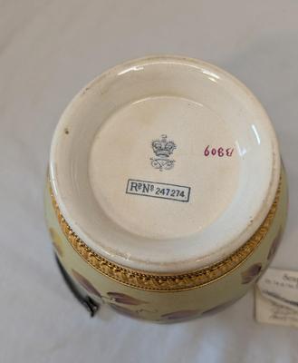 W. Wood & Co Hand Painted Staffordshire Biscuit Jar