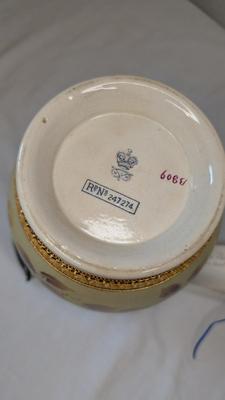 W. Wood & Co Hand Painted Staffordshire Biscuit Jar