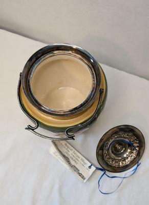 W. Wood & Co Hand Painted Staffordshire Biscuit Jar