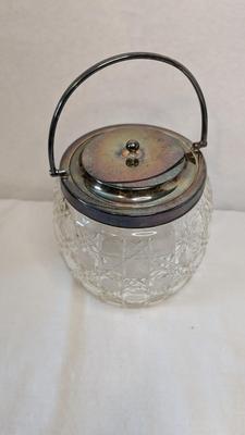 W. Wood & Co Hand Painted Staffordshire Biscuit Jar