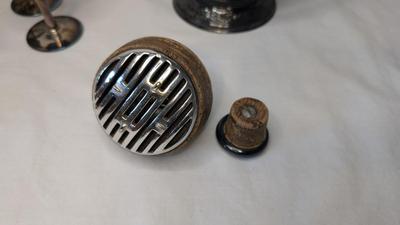Harbour SP Co Cocktail Shaker w/ 6 El De Uberti Silver Goblets