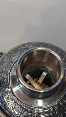 Harbour SP Co Cocktail Shaker w/ 6 El De Uberti Silver Goblets