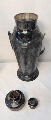 Harbour SP Co Cocktail Shaker w/ 6 El De Uberti Silver Goblets