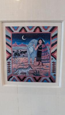 Vintage Framed Diana Bryer Artwork