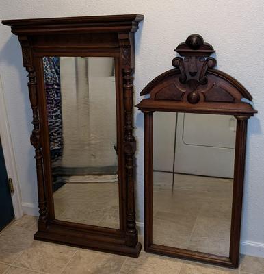 Vintage Wood Framed Mirrors