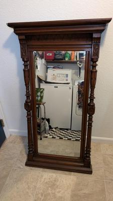 Vintage Wood Framed Mirrors