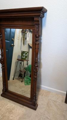 Vintage Wood Framed Mirrors