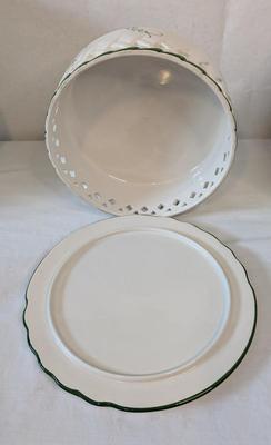 Jay Willfred Portugal Ceramic Bread Box and Cheese Plate