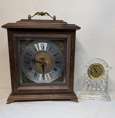 Bulova Indiana University and Waterford Crystal Mantle Clocks