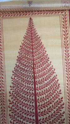 Pattachitra Tree of Life Linen and Silk Screen Art