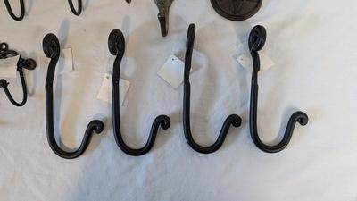 Decorative Hooks and Longhorn Door Knocker