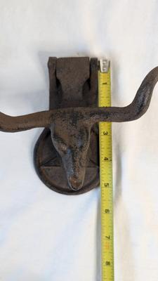 Decorative Hooks and Longhorn Door Knocker