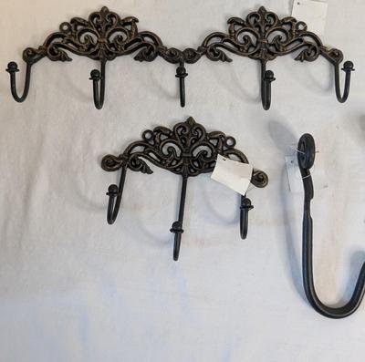 Decorative Hooks and Longhorn Door Knocker