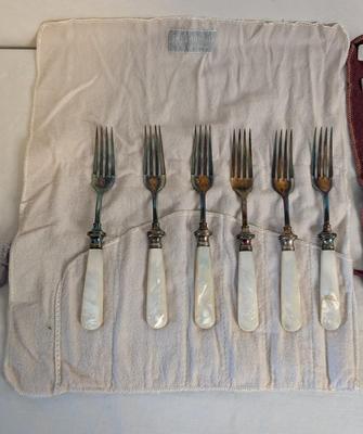 Pearl Handle Utensils and Silverware Sleeves