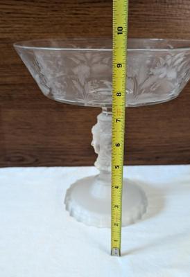 Duncan and Miller 3 Face Compote Dish and Verlys Vase