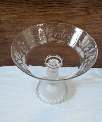 Duncan and Miller 3 Face Compote Dish and Verlys Vase