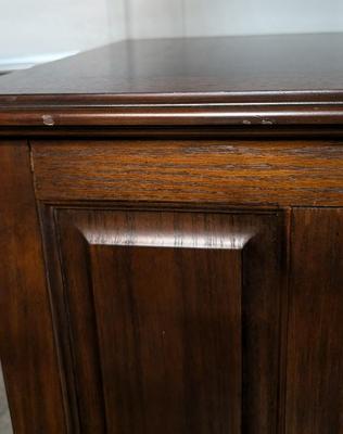 Locking Whalen Wood Filing Cabinet