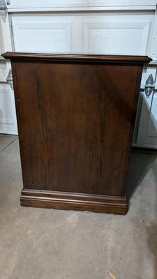 Locking Whalen Wood Filing Cabinet