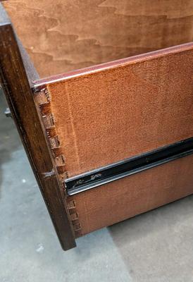Locking Whalen Wood Filing Cabinet