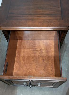 Locking Whalen Wood Filing Cabinet
