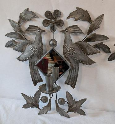 Ford Ruthling Style Birds Of Paradise Tin Sconces