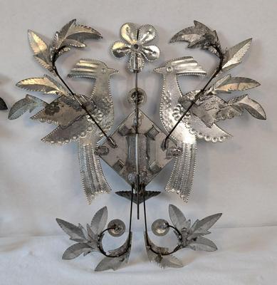 Ford Ruthling Style Birds Of Paradise Tin Sconces